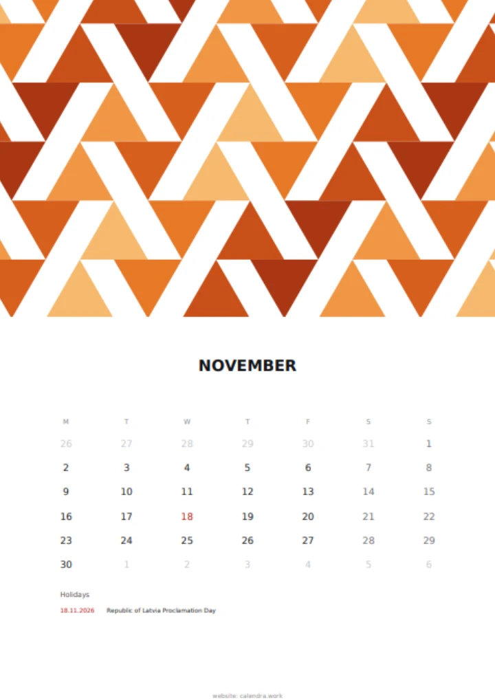 Portugal — PDF calendar preview